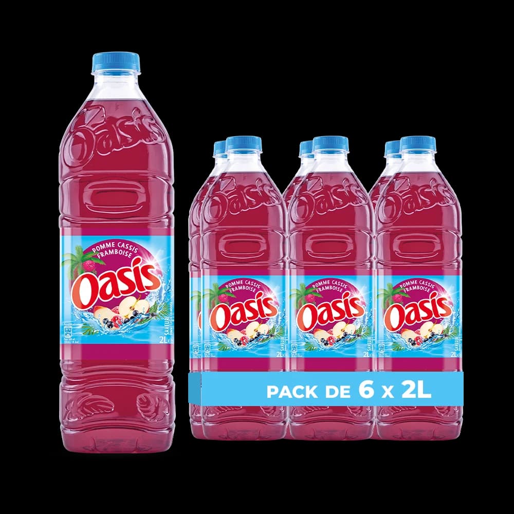Oasis Pomme Cassis Framboise Bouteille