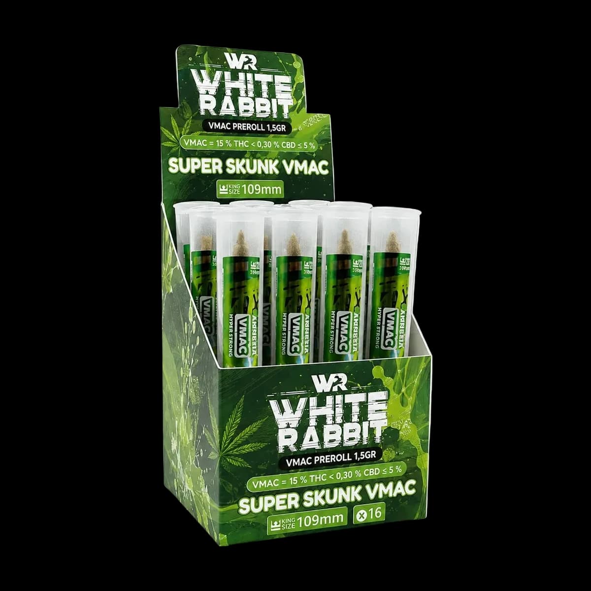 White Rabbit Super Skunk Pré Roulé, Boite de 16u