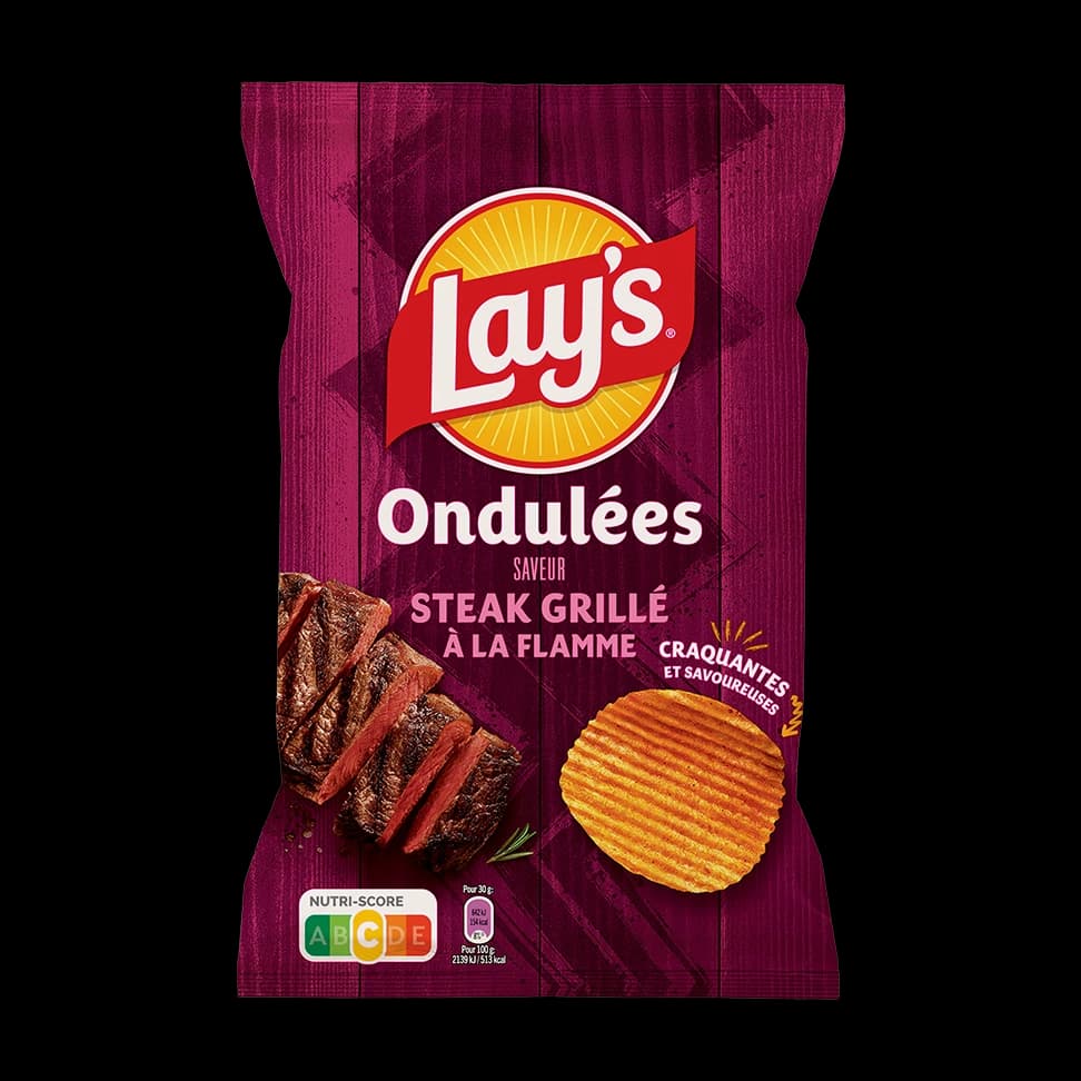 Lay's Ondulées Steak Grillé à la Flamme, 120g